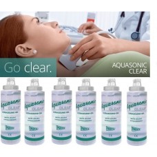 Aquasonic Clear Ultrasound Transmission Gel 250ml Premium Viscosity X 6.