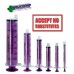 Enteral 60ml Purple Enfit Syringe Single Patient Use Reusable Sale Item Exp 3/25