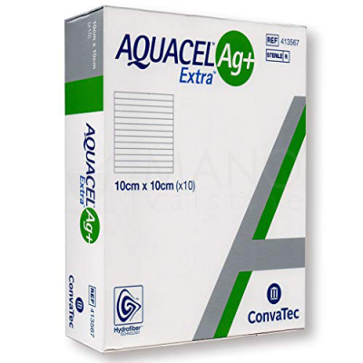 AQUACEL Ag+ Extra™ Dressing 10cm X 10cm  413567