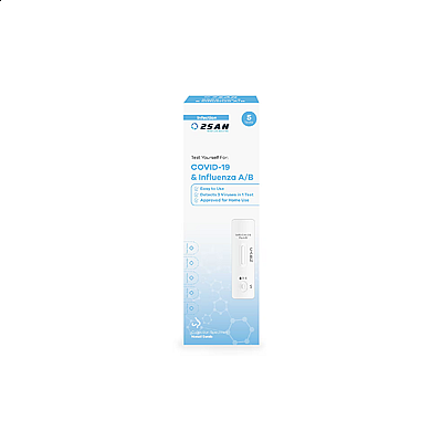 2San COVID-19 & Influenza A/B Rapid Antigen Test Kit Box/5