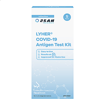 2San LYHER COVID-19 Nasal Rapid Antigen Test Kit - Box/5