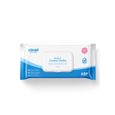 Clinell Contiplan 3 in 1 Cream Cloths Continence Moisturising Care 