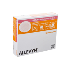 Allevyn Gentle Border Lite Foam Dressing, Silicone Adhesive 8.6cm x 7.7cm 66801013