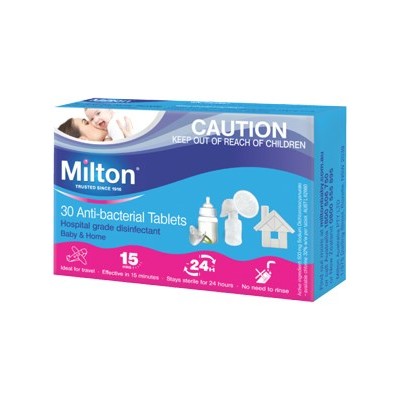 Milton Anti-bacterial Sterilising Tablets - Box/30 MI00304