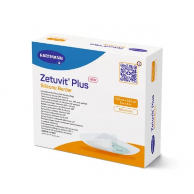 Zetuvit Plus Silicone Border Dressing 12.5cm x 12.5cm 413902
