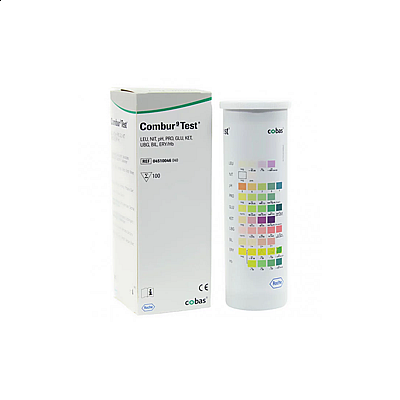 Combur 9-Test® Strips - Pk/100 - Urinalysis 4510054056 Combur 9-Test® Strips - Pk/100 - Urinalysis 4510054056