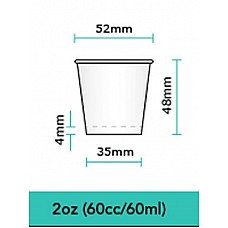 Paper Medicine Cups 60ml 50/Sleeve