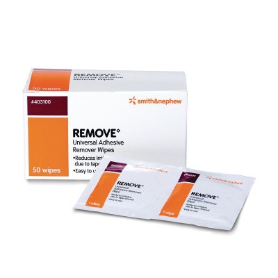 REMOVE Adhesive Solvent Wipes - Box/50 403100 REMOVE Adhesive Solvent Wipes - Box/50 403100