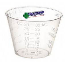 100 MEDICINE MEASURE CUPS 30ML CLEAR FIRST AID GALLIPOTS DISPOSABLE