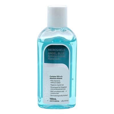 Microshield Angel Blue Hand Gel 100ml Hygienic Antimicrobial Hand Rub X 1 Bottle