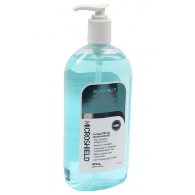 Microshield Angel Blue Hand Gel 500ml Hygienic Antimicrobial Hand Rub X 1 Bottle