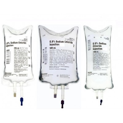 Saline Iv Infusion 0.9% Sodium Chloride 50ml - 2000ml Pvc Free Freeflex Bag