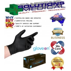 Black Nitrile Examination Gloves Powder Free Gloveon Hammer 100/Box