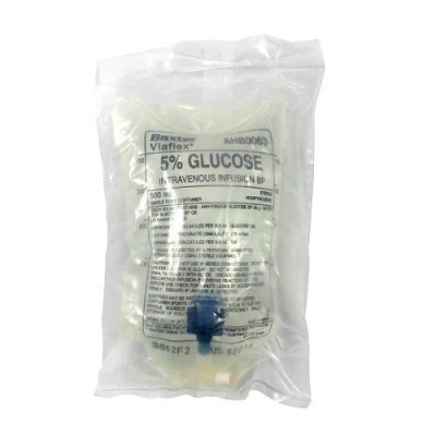 Glucose 5% Solution Intravenous Infusion Bp Sterile 1000ml Baxter Bag Sale Item Exp 8/23