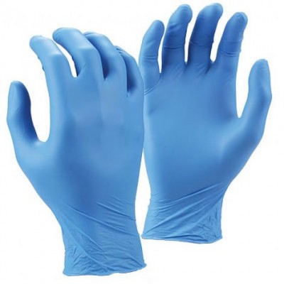 Nitrile Blue Powder Free Gloves Large (10 Pieces)