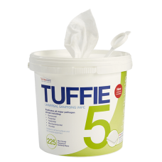 Tuffie 5 Cleaning And Disinfecting Hospital Grade Wipes - Tub/225