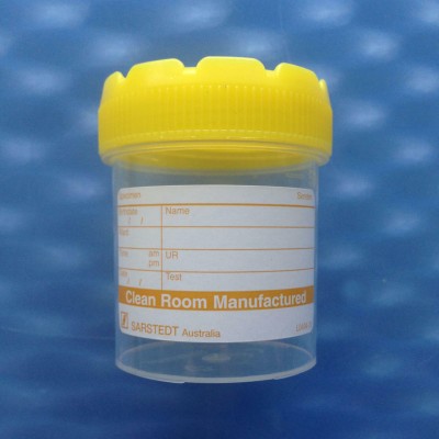 Specimen Urine Pathology Plastic Container Jar - 70ml, 500 Units/ Carton
