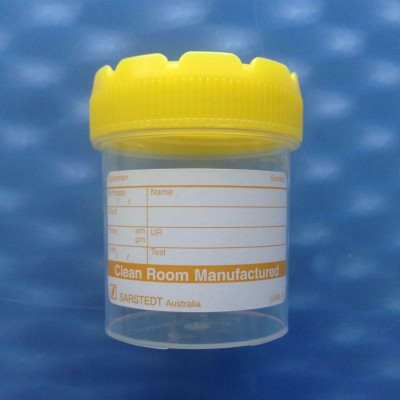 Specimen Urine Pathology Plastic Container Jar - 50ml, 500 Units/ Carton