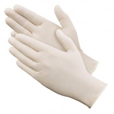 White Latex Premium Gloves Medium Beaded Cuff 10/packet x 10 (100 Pieces)