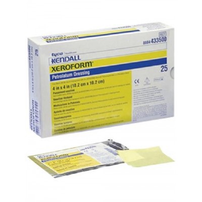 Xeroform Petroleum Gauze 10 x 10cm Patch 25/Box