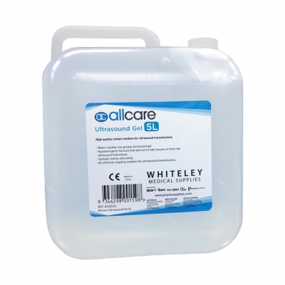AllCare Clear 10 Litres Hypoallergenic Ultrasound Gel - 2 X 5 Litre Containers