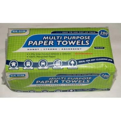 Paper Towels Multi Purpose 200/pack Handy Strong Absorbent Real Clean Sale Item 