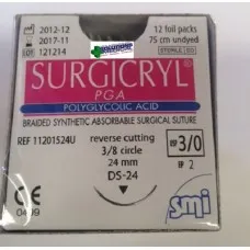Sutures Box 12 Size 3.0 Usp Absorbable Polyglycolic Acid Surgicryl 75cm Undyed Smi Sale Item Expiry 12/2021 Sutures Box 12 Size 3.0 Usp Absorbable Polyglycolic Acid Surgicryl 75cm Undyed Smi Sale Item Expiry 12/2021