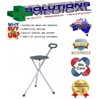 Days Portable Folding Walking Stick With Seat Tripod, Lightweight, Max 100kg Days Portable Folding Walking Stick With Seat Tripod, Lightweight, Max 100kg