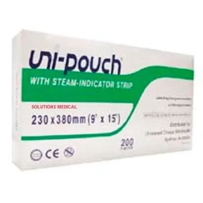 Self Seal Sterilisation Pouches 230mm X 380mm Box/200 Latex Free Sale Item Expiry 6/2021 Self Seal Sterilisation Pouches 230mm X 380mm Box/200 Latex Free Sale Item Expiry 6/2021