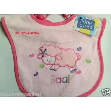 Baby Bib Pink Sheep By Liddle Ones X1