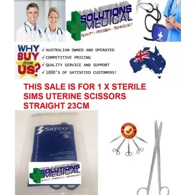Sims Uterine Scissors Sterile Single Use Medical Instrument Sayco Quality Sims Uterine Scissors Sterile Single Use Medical Instrument Sayco Quality