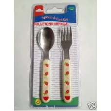 Metal Spoon & Fork Set Sister Brownes Boys & Girls Metal Spoon & Fork Set Sister Brownes Boys & Girls