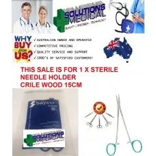 Crile Wood Needle Holder Sterile Single Use Medical Instrument Sayco Quality Crile Wood Needle Holder Sterile Single Use Medical Instrument Sayco Quality