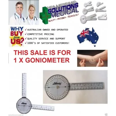 Goniometer Plastic 360⺠6.5" 19cm Calibrated Range Movement Measure Goniometer Plastic 360⺠6.5" 19cm Calibrated Range Movement Measure