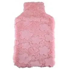 Hot Water Bottle Cover Pink Plush Pattern Hot Water Bottle Cover Pink Plush Pattern