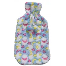 Hot Water Bottle Cover Dream Pattern With Pompoms Hot Water Bottle Cover Dream Pattern With Pompoms