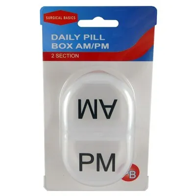 Daily Pill Box AM/PM 2 Section Daily Pill Box AM/PM 2 Section