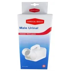 Surgical Basics Male 1000ml Urinal With Cover Surgical Basics Male 1000ml Urinal With Cover