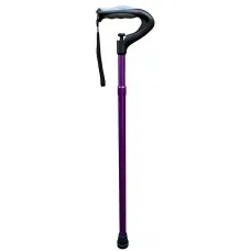 Walking Stick Purple Push Button Adjustable 66-106cm Walking Stick Purple Push Button Adjustable 66-106cm
