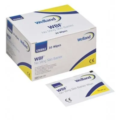 Welland No Sting Skin Barrier Film Wipes Sterile WBF100 Welland No Sting Skin Barrier Film Wipes Sterile WBF100