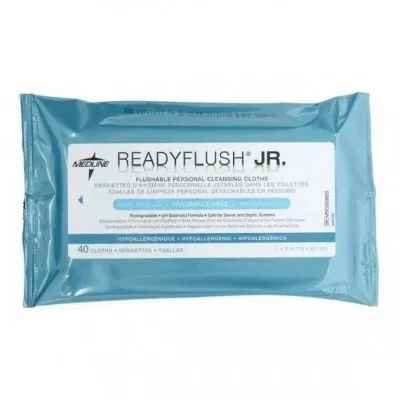 Readyflush Flushable Wipes Fragrance Free Medline MSC263820 Readyflush Flushable Wipes Fragrance Free Medline MSC263820