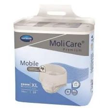 Molicare Premium Mobile 6 Drops XLarge 14/Pkt Waist 130 - 170cm Unisex 2140ml Pull Up Incontinence care 915834 Molicare Premium Mobile 6 Drops XLarge 14/Pkt Waist 130 - 170cm Unisex 2140ml Pull Up Incontinence care 915834