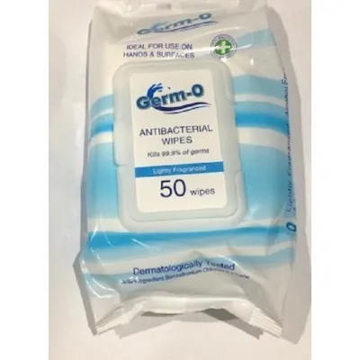 Antibacterial Wipes Lightly Fragranced 50 Wipes Per Pack Antibacterial Wipes Lightly Fragranced 50 Wipes Per Pack
