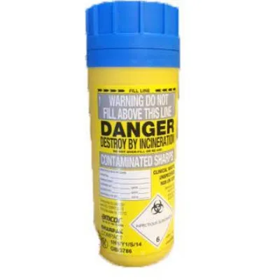 Sharpak Sharps Round Disposal Container 500ml Screw Top Closure Lock Sharpak Sharps Round Disposal Container 500ml Screw Top Closure Lock