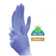 Blossom Nitrile Aloe Vera With Vitamin E Examination Gloves Powder Free 100/Box Size Small Blossom Nitrile Aloe Vera With Vitamin E Examination Gloves Powder Free 100/Box Size Small
