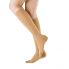 Oppo Travel Knee High Compression Stockings Closed Toe Beige 18-21mmhg