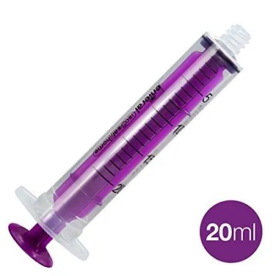Enteral 20ml Purple Enfit Syringe Single Patient Use 80/box  Reusable