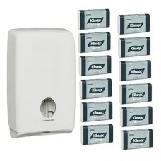 Kleenex Compact Paper Hand Towel White Starter Pack  Case Of 15 Packs Kimberly Clark