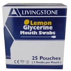 Lemon Glycerine Mouth Swabs 3/pkt Sale Item Exp 4/25 Lemon Glycerine Mouth Swabs 3/pkt Sale Item Exp 4/25
