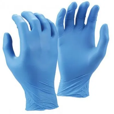 Nitrile Blue Powder Free Gloves Large (10 Pieces/pkt) X 10 Pkts